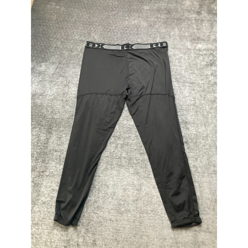 RBX Compression Leggings‎ Mens XL Black Athletic Running Gym Base Layer Mid Rise
